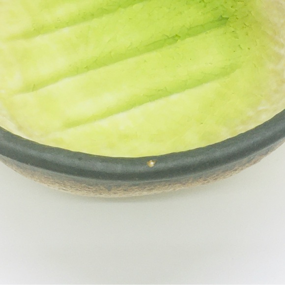 Handmade pottery bowl set condiment /dessert bowls cream green gray brown - Picture 9 of 9